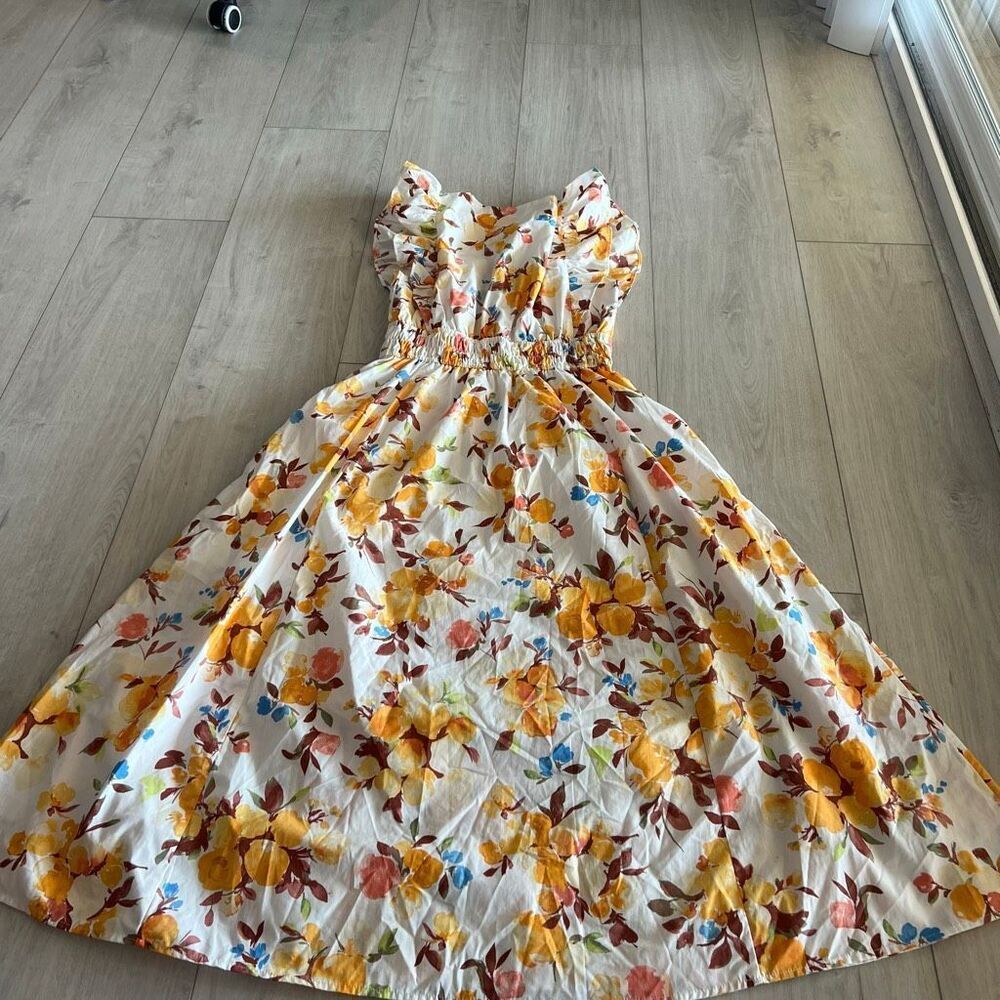 Abercrombie & Fitch Flutter Sleeve Midi Dress Siz… - image 6